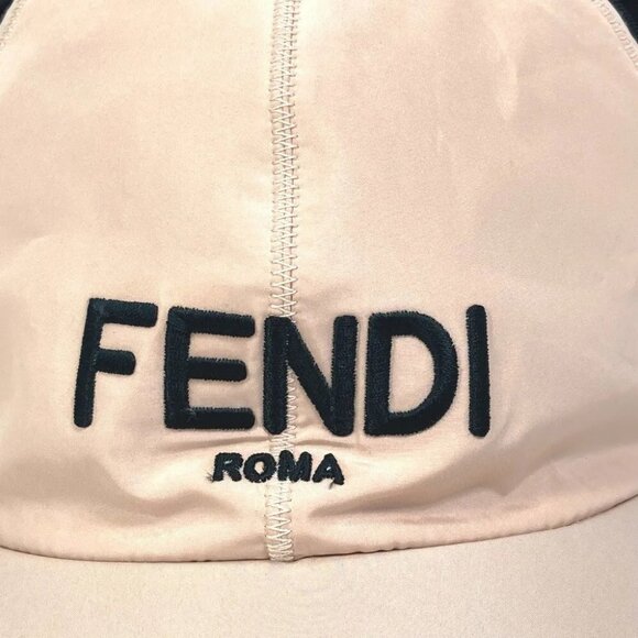 FENDI FXQ679 logo Flight cap With bore hat polyester pink main image 16